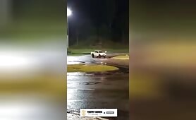 Wet smooth drifting night video